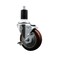 Service Caster 4'' SS Maroon Poly Swivel 1-1/2'' Expanding Stem Caster with Brake SCC-SSEX20S414-PPUB-MRN-TLB-112 - alternate 1
